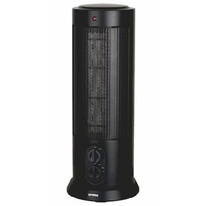 18 in. Oscillating Electric Forced Air Tower Heater with Thermostat