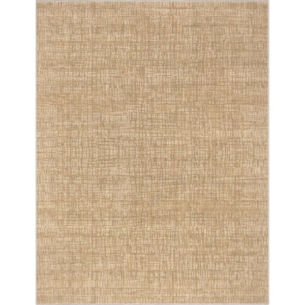 Well Woven Beige 9 ft. 10 in. x 13 ft. Abstract Nightscape Modern Geometric Flat-Weave Area Rug