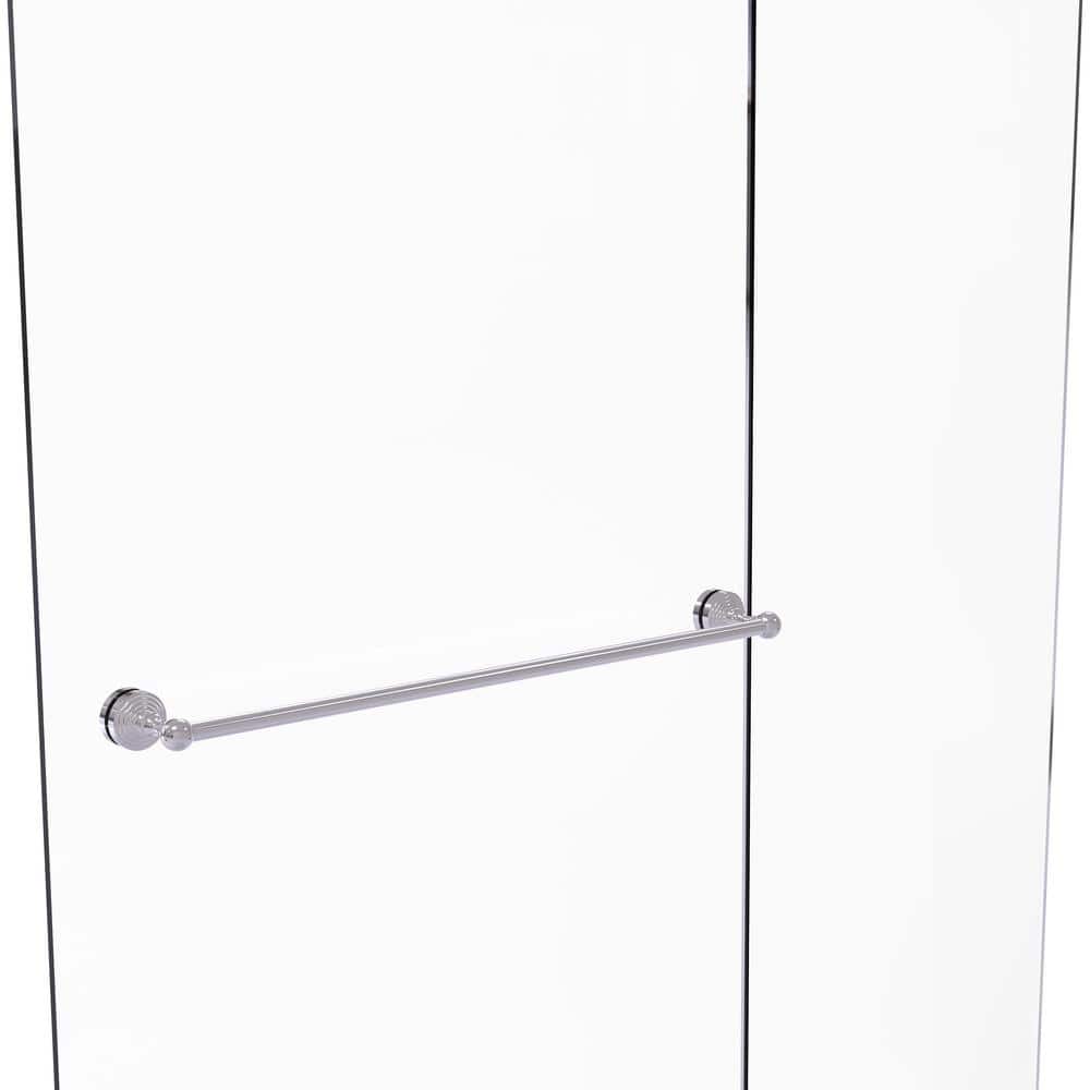 Allied Brass Waverly Place 30 in. Over-the-doorShower Door Towel Bar in Polished Chrome