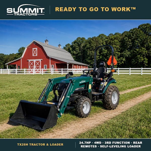 Summit Tractors Summit TX25H Tractor & LX85 Loader TX25HLX85 - The