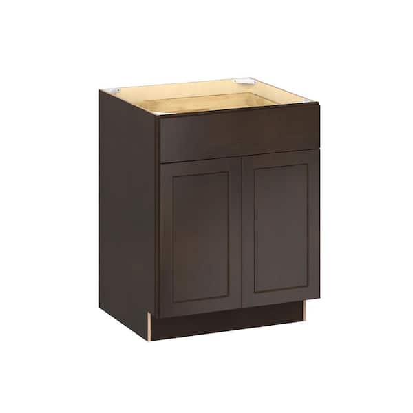 Emerson Cocoa Base 1-Drawer with 2-Door Ready to Assemble Kitchen Cabinet (27 in. W x 34.5 in. H x 24 in. D)