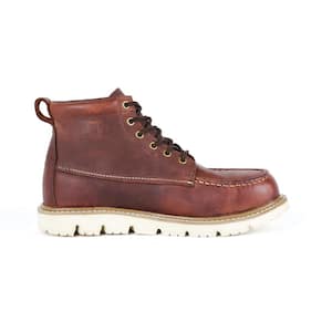 Men's Canton 6'' Work Boots - Steel Toe - Walnut Pitstop Size 11(W)
