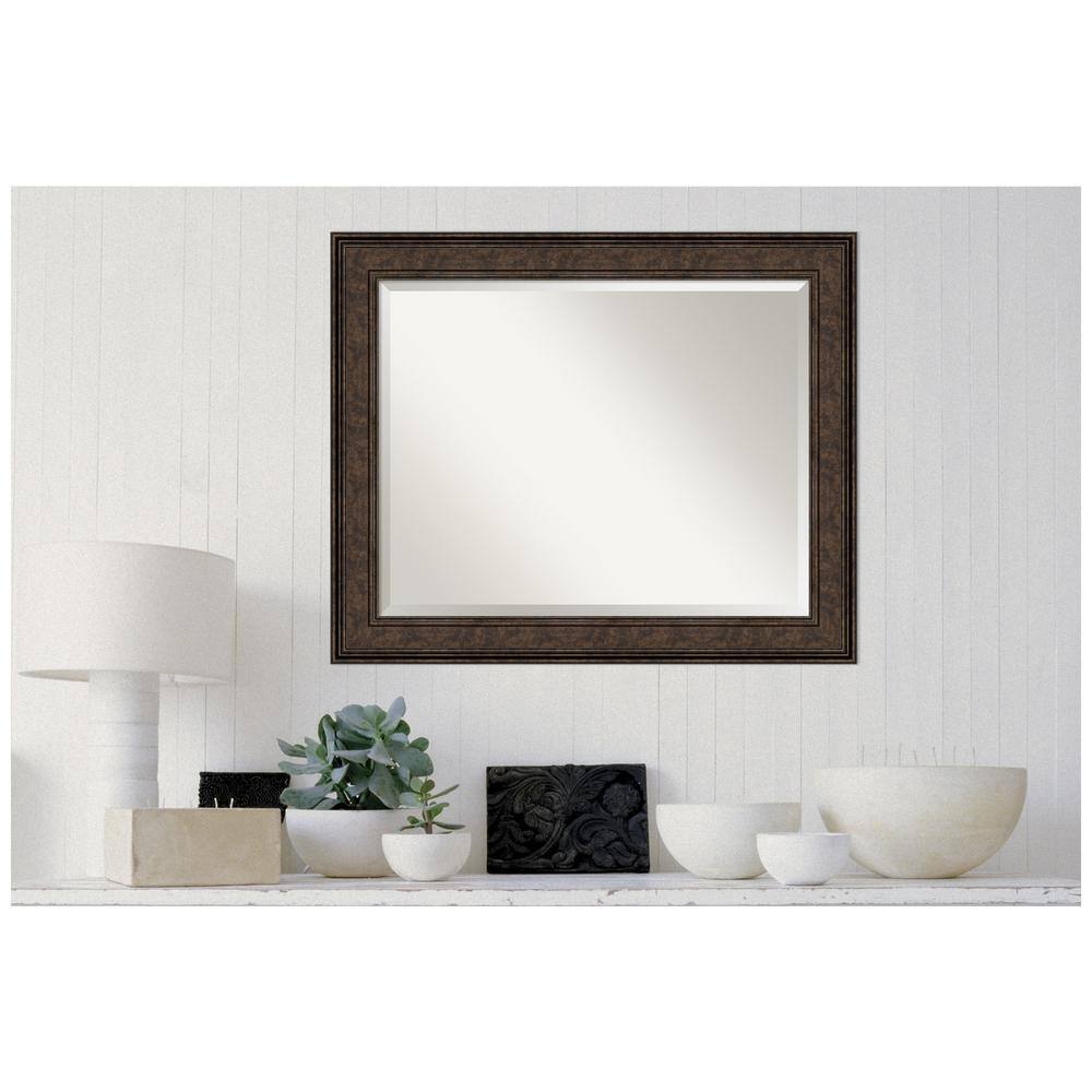 Ridge Bronze Elegance Rectangular Beveled Wall Mirror 33.5" x 27.5"