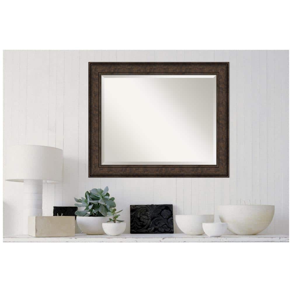 Ridge Bronze Elegance Rectangular Beveled Wall Mirror 33.5" x 27.5"