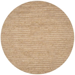 Bohemian Beige/Multi 8 ft. x 8 ft. Round Striped Area Rug