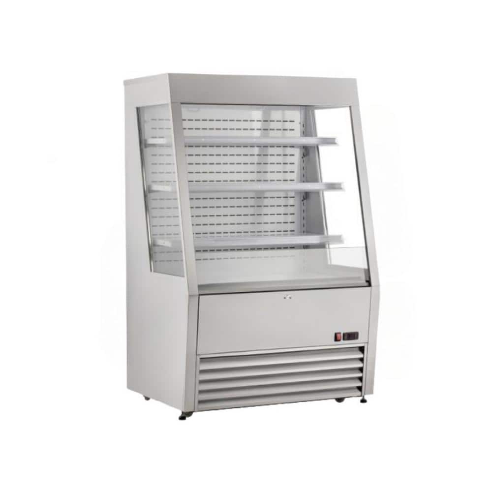 36.5 in. W 11.3 Cu. Ft. Commercial NSF Uber Eats Door dash Open Display Refrigerator EC12S in Stainless Steel