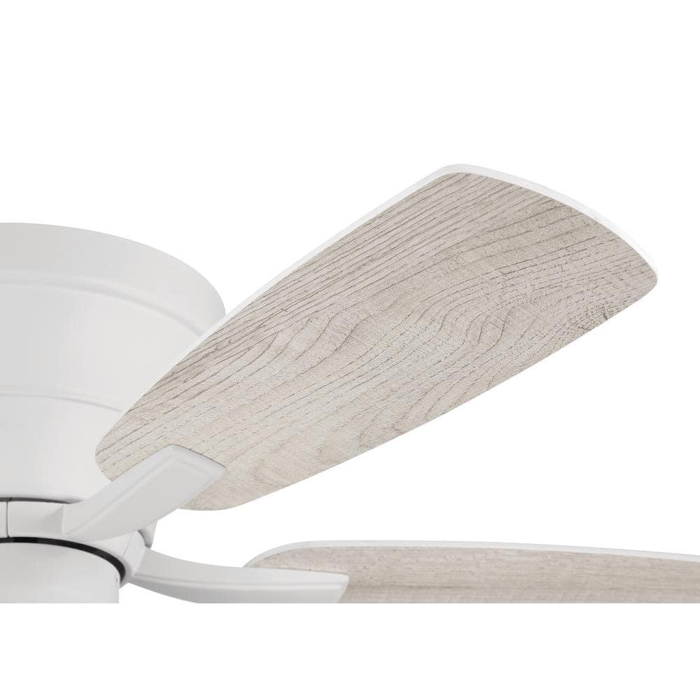 Wheeler 42" White MDF Flush Mount Ceiling Fan with Light