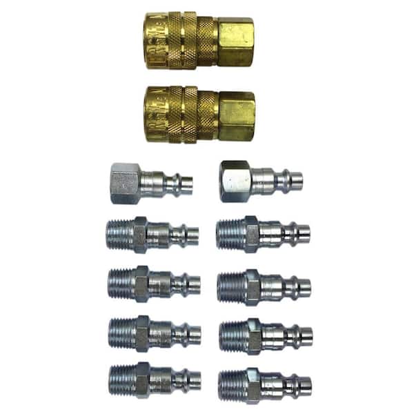1/4 in. NPT M-Style Coupler and Plug Kit (12-Piece)