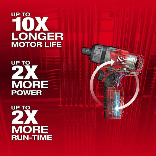 M12 FUEL 12V Lithium-Ion Brushless Cordless 1/4 in. Hex 2-Speed Screwdriver Kit W/(2) 2.0h Batteries & Bag