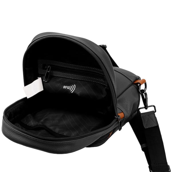 Adjustable Shoulder Strap | Full grain leather Black Onyx