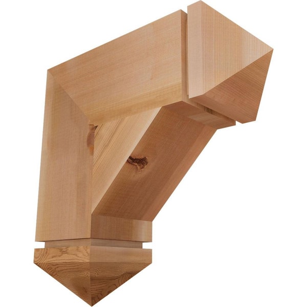 Ekena Millwork 5.5 in. x 18 in. x 18 in. Western Red Cedar Traditional Arts and Crafts Smooth Bracket