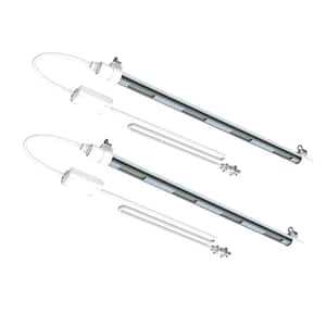 2 ft. 25-Watt 4000K White T8 Full Spectrum Plug-In Grow Light Strip, 4-Level Dimmable Auto On/Off, Timer IP54 Waterproof