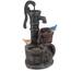 LuxenHome Resin Puppies and Water Pump Outdoor Patio Cascade Fountain ...