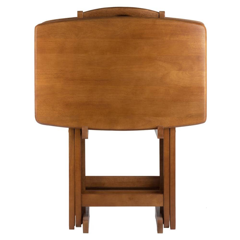 Teak 5-Piece Oversized Rectangular Snack Table Set