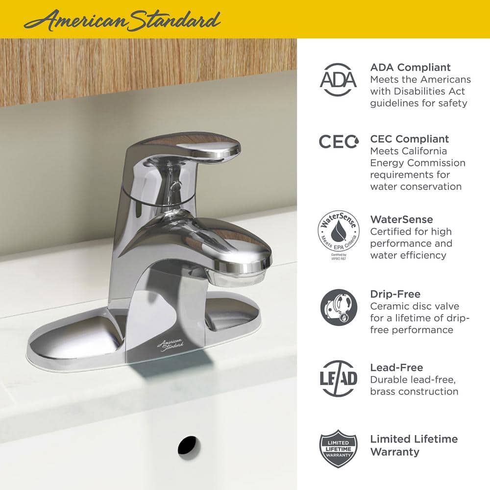 Colony Pro Single-Handle Polished Chrome Bathroom Faucet