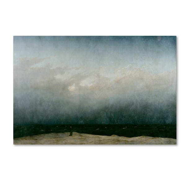 Trademark Fine Art 12 in. x 19 in. Monk By The Sea by Caspar David Friedrich Hidden Frame Nature Wall Art