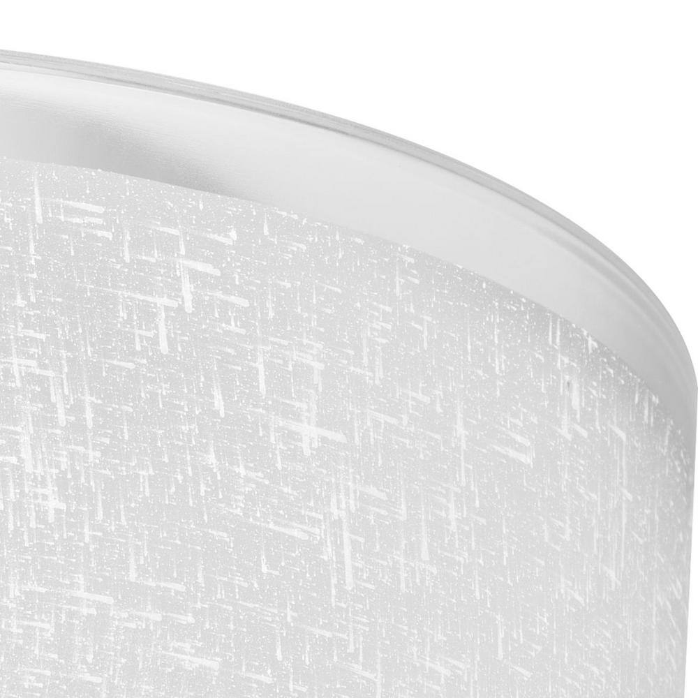 Alexa Brushed Nickel 2-Light Flush Mount with Etched Linen Glass