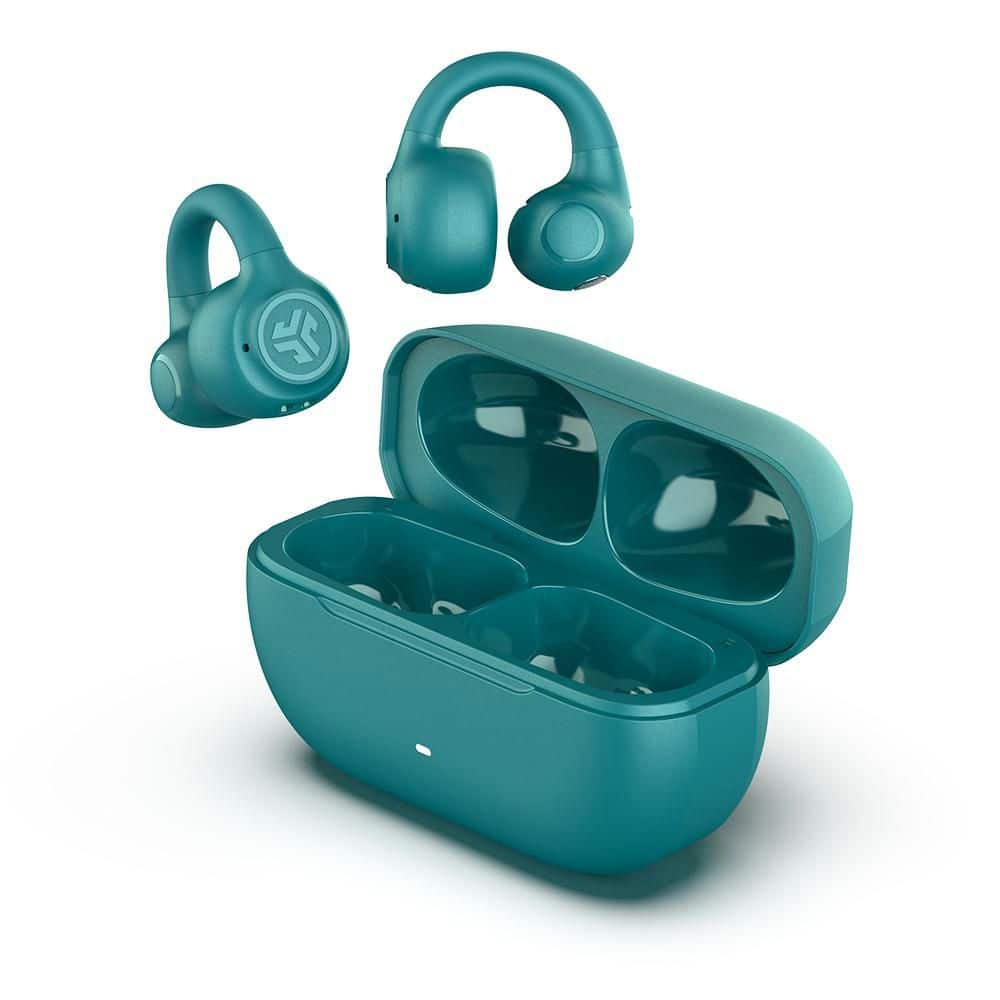 JLab Flex Open Wireless Bluetooth Clip-On Earbuds in Teal