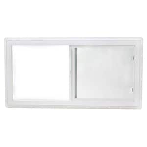 47.5 in. x 23.5 in. Utility Left -Hand Single Slider Vinyl Window Dual Pane Insulated Glass, and Screen - White