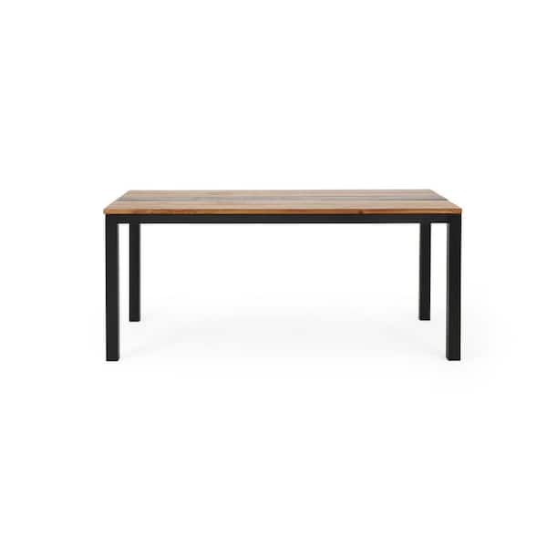 Zeus & Ruta 63 in. x 31 in. x 29 in. Light Oak Telescopic Table
