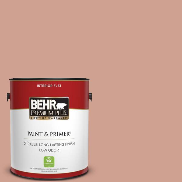 BEHR PREMIUM PLUS 1 gal. #S180-4 Shiny Kettle Flat Low Odor Interior Paint & Primer