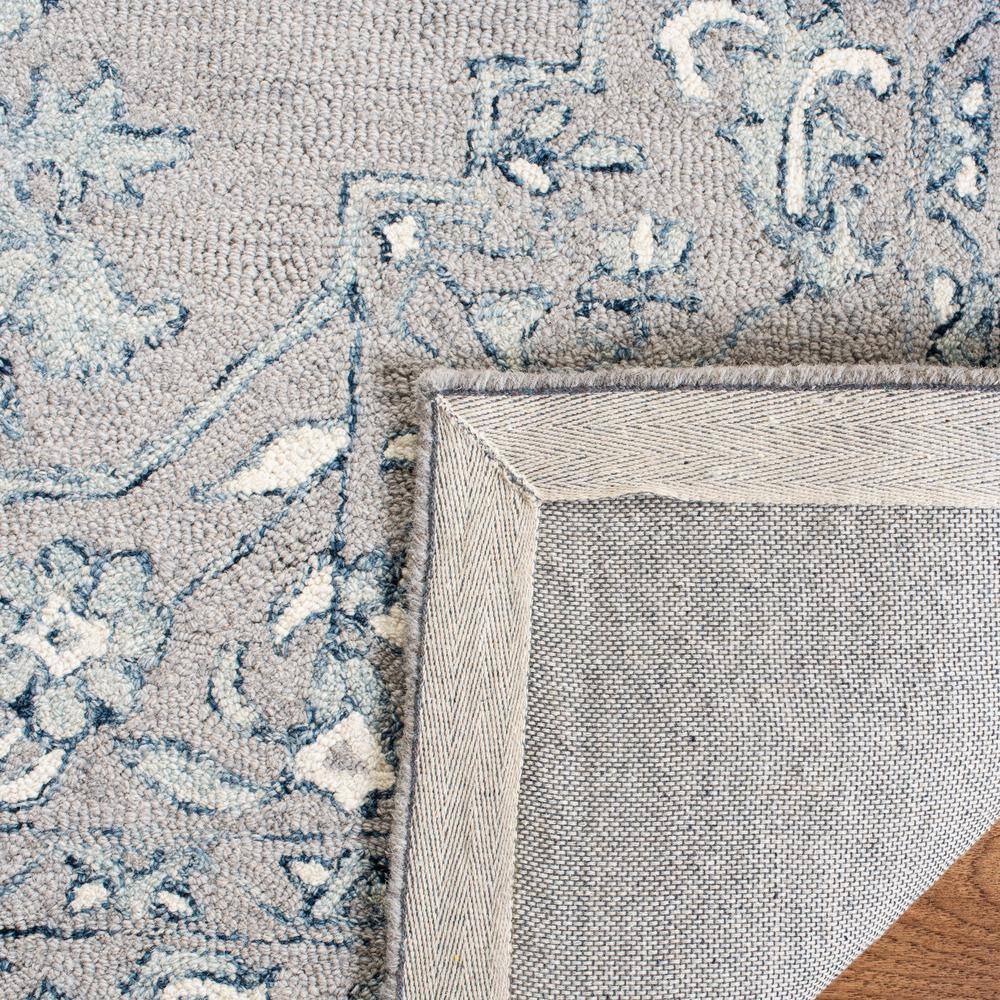Ivory and Light Grey Wool Tufted Runner Rug