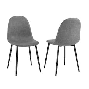 Weston Gray Faux Leather Dining Chair (Set of 2)