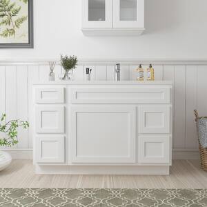 48 in. W x 21 in. D x 32.5 in. H Bath Vanity Cabinet without Top in White