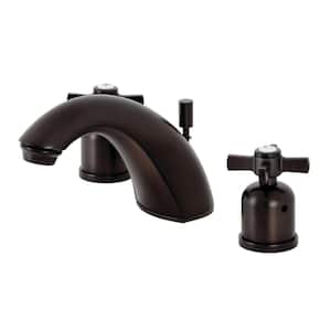 Millennium 8 in. Widespread 2-Handle Bathroom Faucets with Plastic Pop-Up in Oil Rubbed Bronze