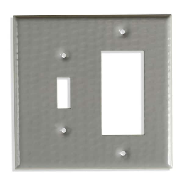 Monarch Abode Gray 2-Gang 1-Toggle/1-Decorator/Rocker Wall Plate (1-Pack)