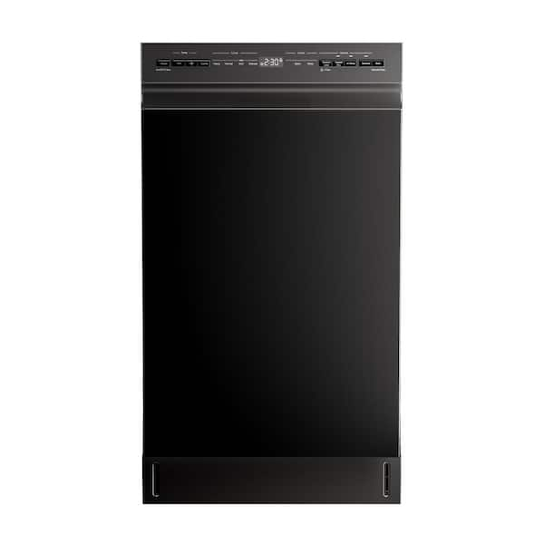 Photo 1 of 18 in. Front Control Built-In Dishwasher in Black with 6-Cycles, Stainless Steel Tub, Heated Dry, ENERGY STAR, 52 dBA