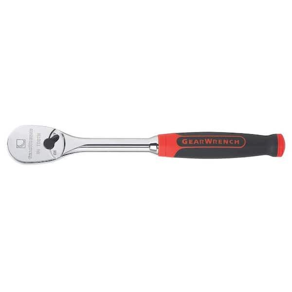 GEARWRENCH 3/8 in. Drive 84-Tooth Dual Material Teardrop Ratchet 9 in.