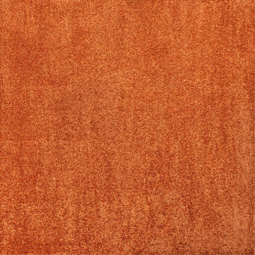 Haze Solid Orange 7' Square Synthetic Area Rug