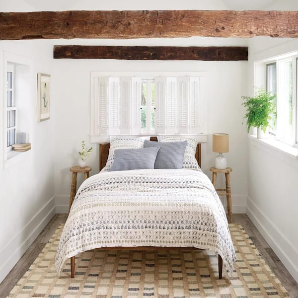 Mosaic Handwoven Jute Blue 9 ft. x 12 ft. Indoor Area Rug