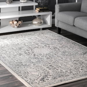 Minta Modern Persian Doormat 2 ft. x 3 ft.  Gray Area Rug