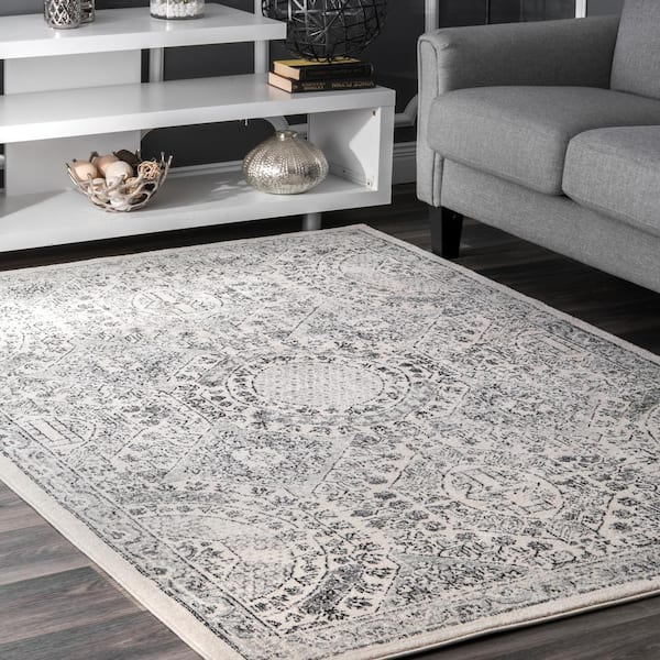 Minta Modern Persian 5 ft. x 8 ft. Gray Area Rug