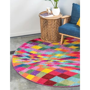 Estrella Horta Multi 6' 0 x 6' 0 Round Rug