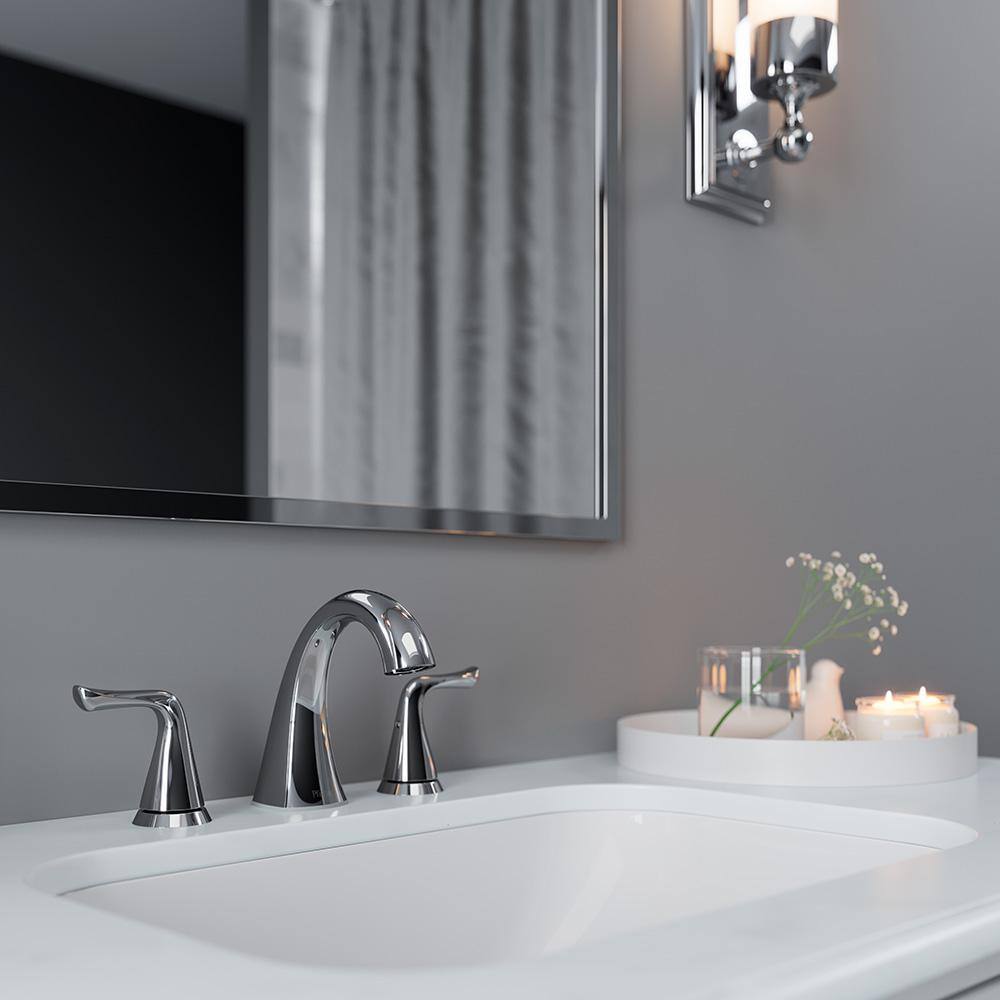Willa Polished Chrome Widespread Lever Handle Bathroom Faucet