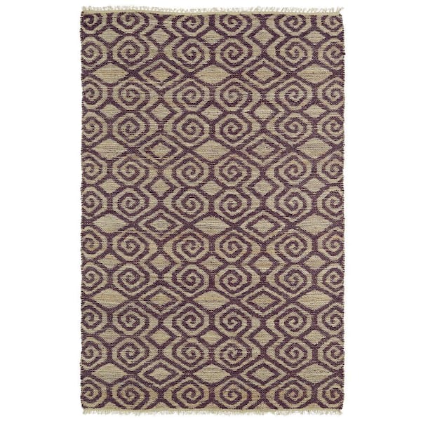 Kaleen Kenwood 5 x 8 Plum Indoor Geometric Oriental Handcrafted Area Rug Kaleen Kenwood 5 x 8 Plum Indoor Geometric Oriental Handcrafted Area Rug