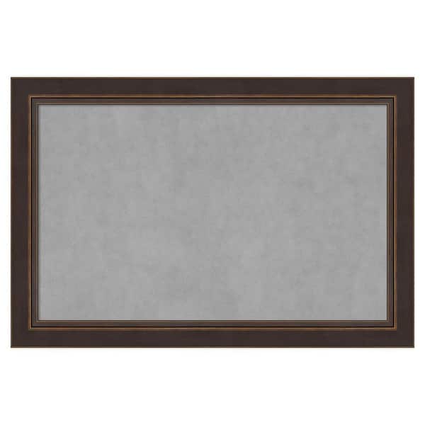 Amanti Art Lara Bronze 36 in. x 24 in. Framed Magnetic Board
