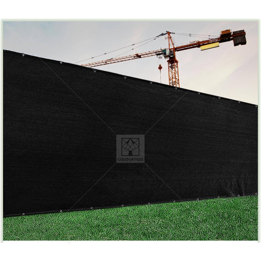 Black 5' x 10' High-Density Polyethylene Privacy Fence Screen