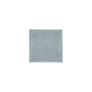 Edge 21 in. x 34 in. Blue 100% Cotton Rectangle Bath Rug