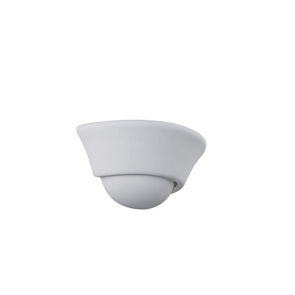 Monetta Modern White Steel Direct Wired Wall Sconce