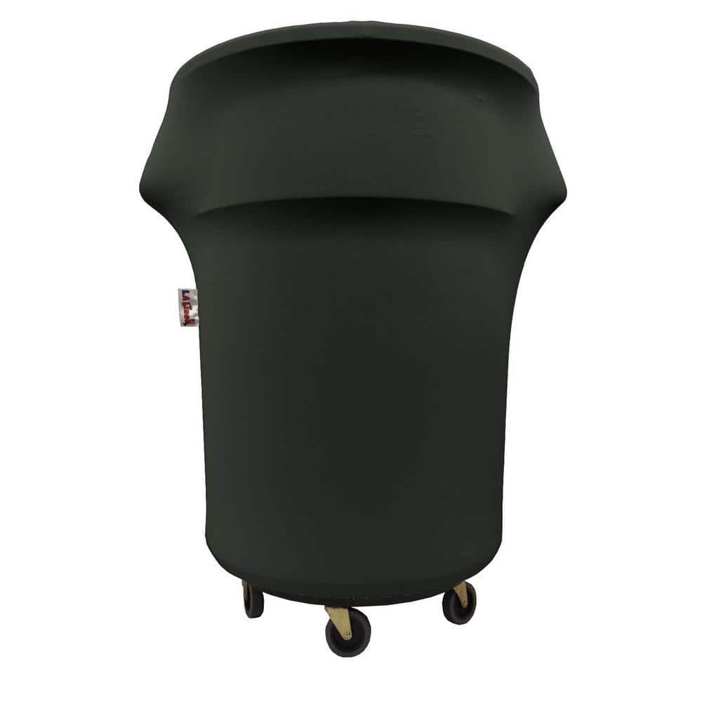 アンダーカバー クッション　TRASH LA Linen Stretch Spandex Trash Can Cover 44 Gal. Round in Black