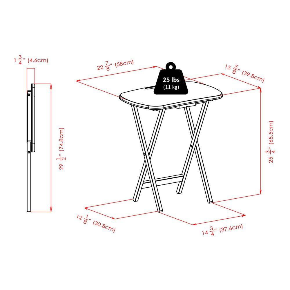 Lucca 15.67 in. Teak 5-Pieces Snack/End Table Set - thumbnail 8