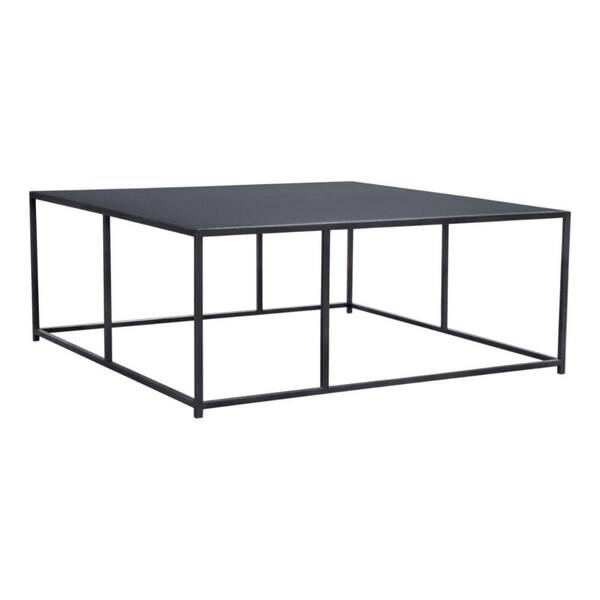 Benjara 40 in. Gray Rectangle Metal Coffee Table with Metal Frame