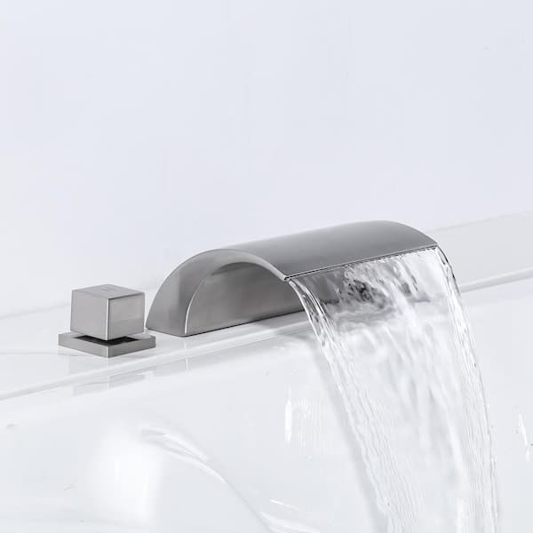 Deck Mount Tub Faucet 2 Handle store Waterfall Roman Tub Faucet Chrome Finish