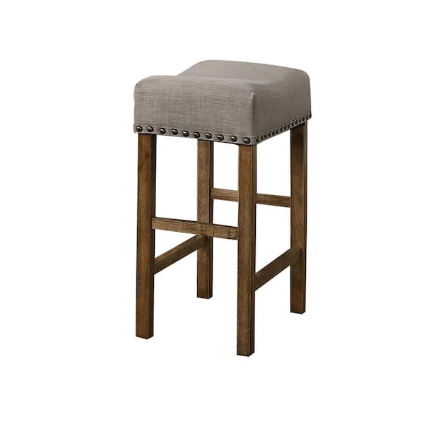 Best Master Furniture Janet 26.5 in. H Antique Natural Oak Counter Height Stools (Set of 2)