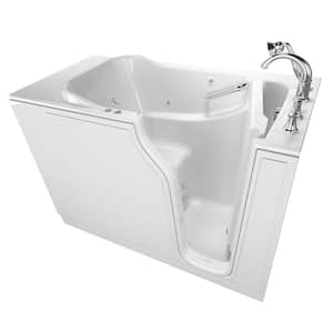 Gelcoat Value Series 52 in. Righ Walk-In Whirlpool and Air Bath Bathtub in White