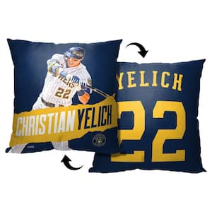 MLB Brewers 23 Christian Yelich Printed Throw Pillow